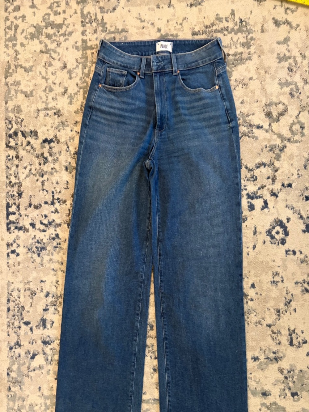 PAIGE Sasha Wide Leg Jeans Size 31 Medium Wash Denim
